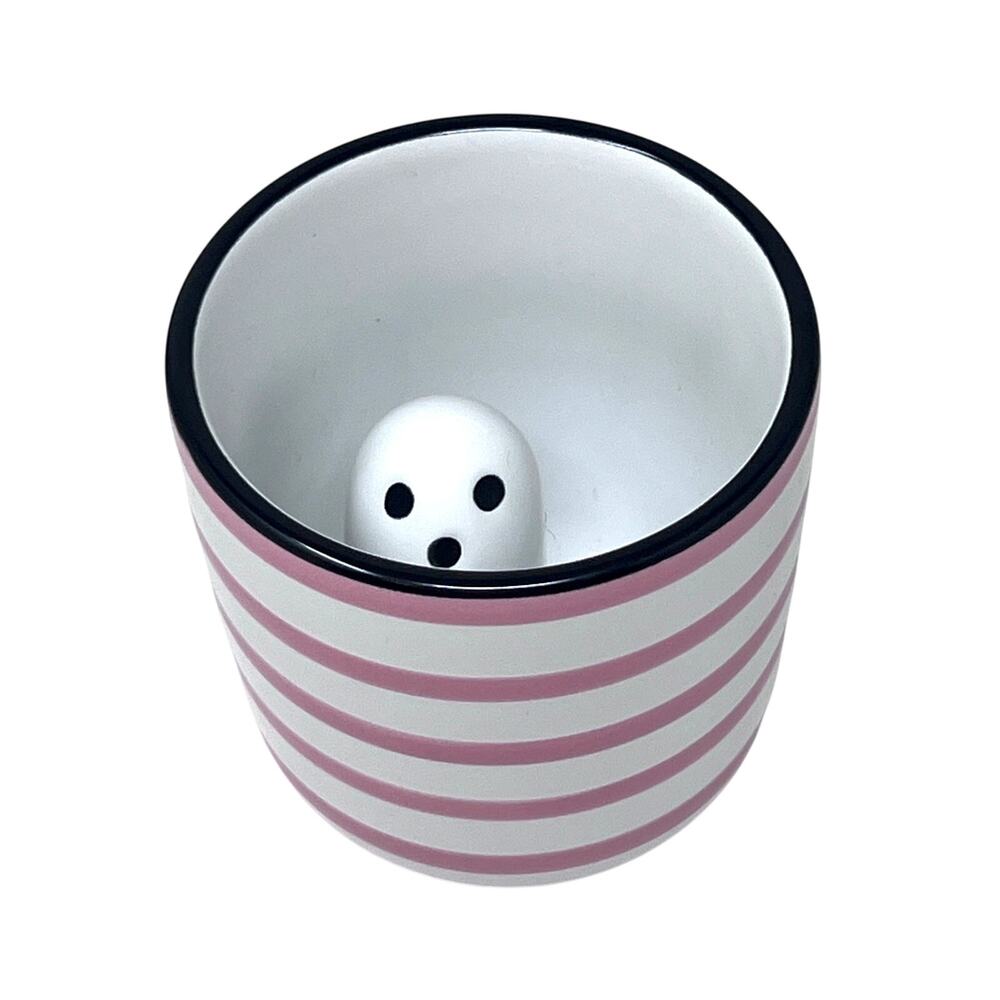 Cute Ghost Tumbler Pink White Striped Ceramic H is for Halloween Bed Bath Beyond